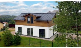 Фальц двойной стоячий Grand Line 0,45 Drap с пленкой на замках RAL 7024 мокрый асфальт