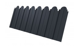 Профнастил C10A фигурный 0,5 PE RAL 7024 мокрый асфальт