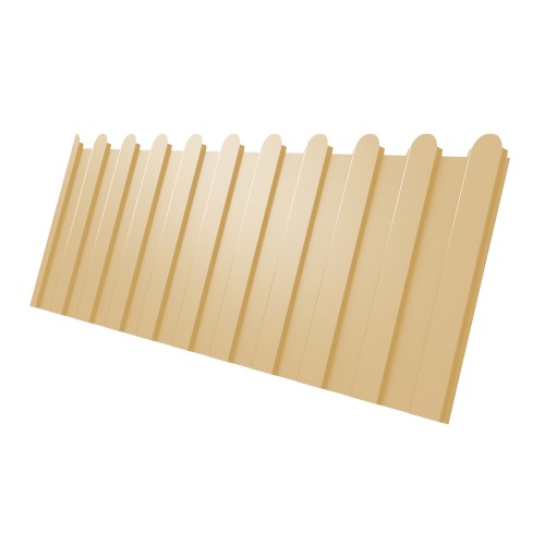 Профнастил С8A v02 фигурный Grand Line 0,45 PE с пленкой RAL 1014 слоновая кость