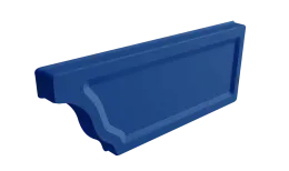 Заглушка желоба правая Vortex Проект 210мм RAL 5005 сигнальный синий