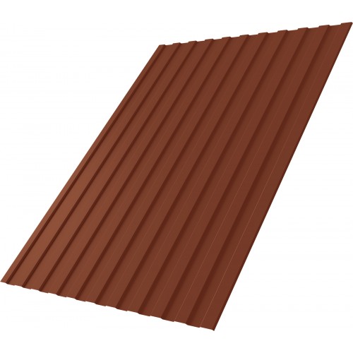 Профнастил С8A v01 Grand Line 0,45 Drap с пленкой RAL 8004 терракота