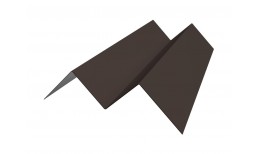 Угол внутренний фибросайдинга Slim 0,5 Satin с пленкой RR 32 темно-коричневый (3м)