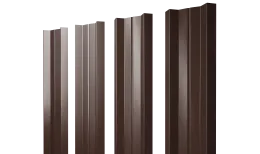 Штакетник М-образный А с прямым резом 0,4 PE RAL 8017 шоколад