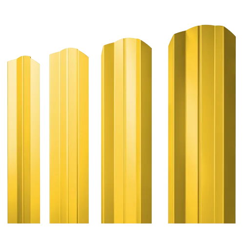 Штакетник М-образный А фигурный 0,45 PE RAL 1018 цинково-желтый