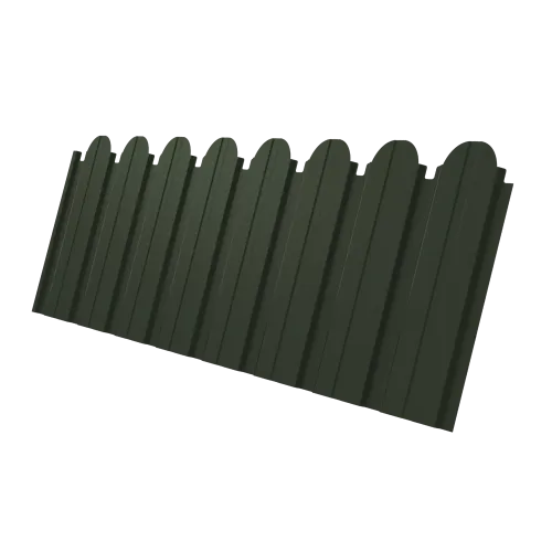 Профнастил C10B фигурный 0,5 Satin Matt TX RAL 6020 хромовая зелень