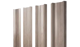 Штакетник М-образный А с прямым резом 0,45 Print Elite White Wood TwinColor