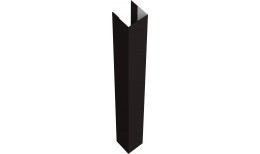 Стойка для забора жалюзи Техас Grand Line для монтажа с крепежным вкладышем 0,5 Drap RAL 9005 черный (2,5м)