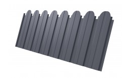 Профнастил C10B фигурный 0,5 PE RAL 7004 сигнальный серый