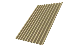 Профнастил С21R 0,45 PE lite с пленкой RAL 1014 слоновая кость