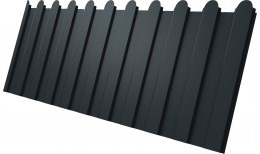 Профнастил С8A в02 фигурный Grand Line 0,5 GreenCoat Pural БТ матовый RR2Н3 (RAL 7016 антрацитово-серый)