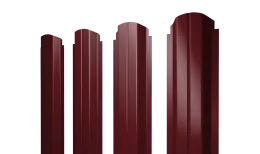 Штакетник П-образный А фигурный 0,45 Drap RAL 3005 красное вино