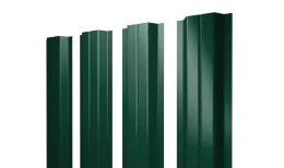 Штакетник П-образный A с прямым резом 0,4 PE-Double RAL 6005 зеленый мох