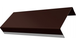Ламель обратная 125 Texas стартовая/финишная для калиток и ворот 0,5 Satin Matt с пленкой RAL 8017 шоколад