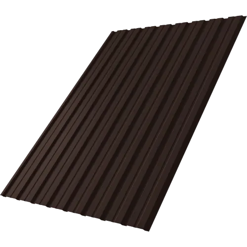 Профнастил С10B Grand Line 0,4 ПЭ матовый с пленкой RAL 8017 шоколад