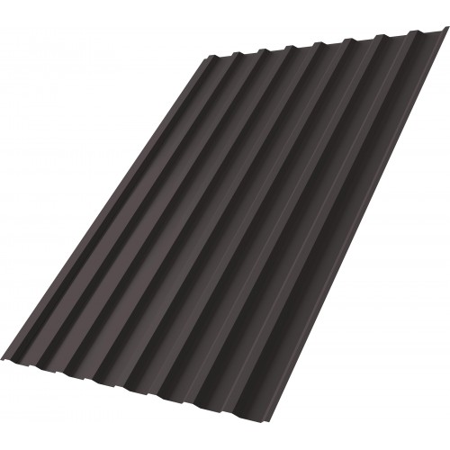 Профнастил С20B Grand Line 0,5 Rooftop Бархат с пленкой RR 32 темно-коричневый