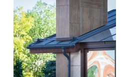 Фальц двойной стоячий Line Grand Line 0,5 Satin Matt TX с пленкой на замках RAL 8004 терракота