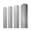 Штакетник Прямоугольный фигурный 0,5 Satin RAL 9006бело-алюминиевый