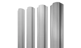 Штакетник Прямоугольный фигурный 0,5 Satin RAL 9006бело-алюминиевый
