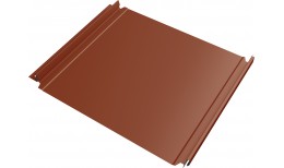 Кликфальц Double Pro Grand Line 0,45 ПЭ с пленкой на замках RAL 8004 терракота