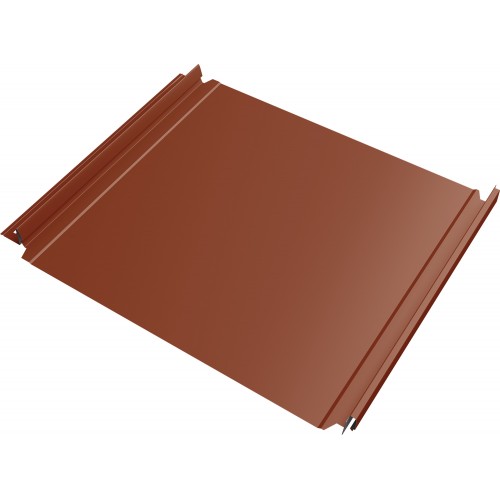 Кликфальц Double Pro Grand Line 0,45 ПЭ с пленкой на замках RAL 8004 терракота
