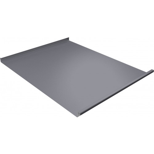 Фальц двойной стоячий Grand Line 0,45 Drap TX с пленкой на замках RAL 7004 сигнальный серый