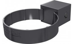 Хомут трубы Kliker Дизайн 100 ПВХ Grand Line Premium графит (индивидуальная упаковка) (RAL 7024)