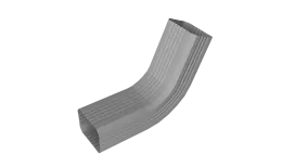 Колено стока гофрированное Vortex в2 76х102мм RAL 9006 бело-алюминиевый