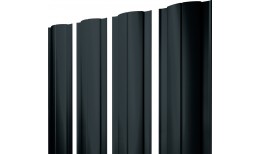 Штакетник Круглый с прямым резом Grand Line 0,5 Drap RAL 7016 антрацитово-серый