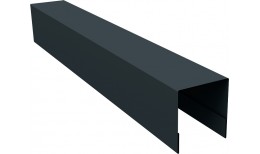 Планка боковая для забора из сайдинга Блок-хаус новый Grand Line 0,5 Velur RAL 7016 антрацитово-серый (3м)