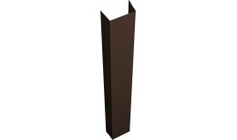 Крепежная планка нижняя для забора жалюзи Техас Grand Line 0,5 Полидэкстер TwinColor RAL 8017 шоколад (3м)