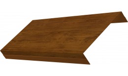 Ламель обратная 125 жалюзи Texas 0,45 Print Elite с пленкой Golden Wood TwinColor
