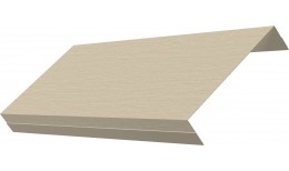 Ламель обратная 125 жалюзи Texas 0,45 Print Elite с пленкой Milky Wood TwinColor