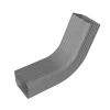 Колено стока гофрированное Vortex в2 76х102мм RAL 7004 сигнальный серый