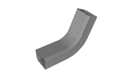 Колено стока гофрированное Vortex в2 76х102мм RAL 7004 сигнальный серый