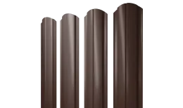 Штакетник Полукруглый Slim фигурный 0,5 Satin RAL 8017 шоколад