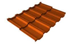 Профиль волновой модульный квинта Uno Grand Line c 3D резом 0,45 PE RAL 2004 оранжевый