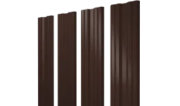 Штакетник Twin с прямым резом 0,5 PurLite Matt RAL 8017 шоколад