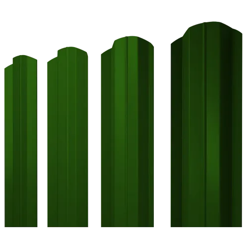 Штакетник М-образный В фигурный 0,45 PE RAL 6002 лиственно-зеленый