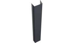 Крепежная планка нижняя для забора жалюзи Техас Grand Line 0,5 PurLite матовый RAL 7024 мокрый асфальт (2,5м)