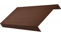 Ламель обратная 150 жалюзи Texas 0,45 Print Elite с пленкой Choco Wood TwinColor