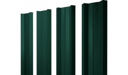 Штакетник М-образный A с прямым резом Grand Line 0,4 ПЭ двухсторонний RAL 6005 зеленый мох