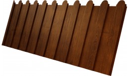 Профнастил С8A v02 фигурный Grand Line 0,45 Print Premium Golden Wood Intense FTC