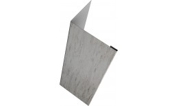 Нащельник (для калиток и ворот) 25х35 жалюзи Milan, Tokyo, Palermo 0,45 Print Elite с пленкой Snow Wood TwinColor (L2,0)