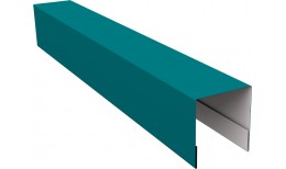 Планка боковая для забора из сайдинга Блок-хаус новый Grand Line 0,45 ПЭ RAL 5021 водная синь (3м)