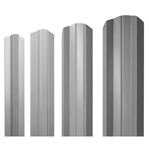 Штакетник М-образный А фигурный 0,5 Satin RAL 7004 сигнальный серый