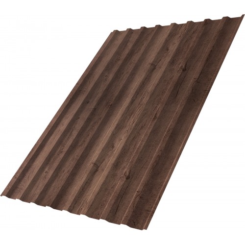 Профнастил С20B Grand Line 0,45 Print Premium с пленкой Almond Wood Fresh