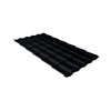 Металлочерепица кредо 0,45 Drap RAL 9005 черный