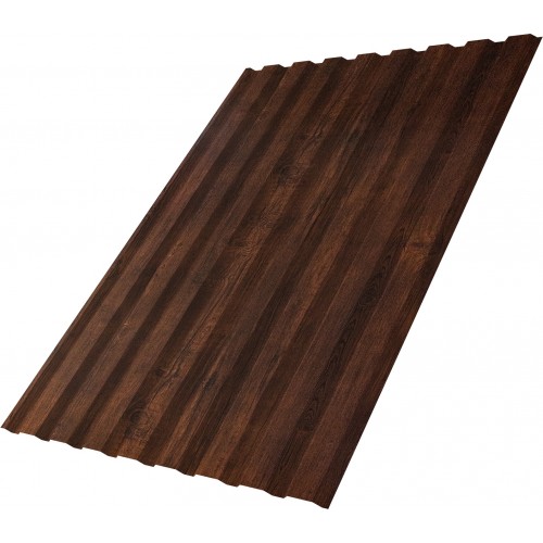 Профнастил С20A Grand Line 0,45 Print Premium с пленкой Cherry Wood Dark FTC