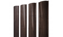 Штакетник Полукруглый Slim с прямым резом 0,45 Print Elite Antique Wood TwinColor