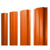 Штакетник П-образный A с прямым резом 0,45 PE RAL 2004 оранжевый